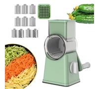 Rallador De Queso - Máquina Ralladora Rotativa De Mano, Tambor Portátil | Trituradora De Ajo Manual Multifuncional Y Amoladora Con Mango, Herramienta De Cocina A Base De Succión Multius