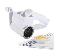 Rallador De Queso - Trituradora De Tambor Manual De Acero Inoxidable PP | 5 Pulgadas - Rallador De Verduras Y Queso Giratorio De Mano Duradero | Perfecto Para Triturar De Forma Rápida Y Segura En Cual