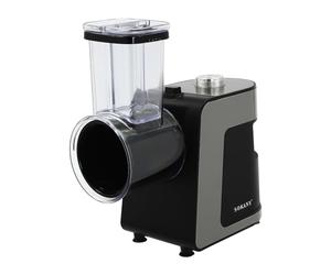 Rallador de verduras eléctricas, cortador de verduras eléctrico 5 en 1 1000 W, picadora multifuncional rallador con 10 cuchillas, para rallar manzana, rábano, pepinos, cebollas