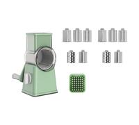 Rallador de verduras giratorio multifuncional con manivela con múltiples y mango para queso, frutas, triturar ralladores de acero