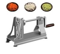 Rallador De Verduras Manual, Cortador De Patatas En Espiral De Acero Inoxidable, Con Almohadillas Antideslizantes Con Ventosas, 3 Cuchillas Reemplazables