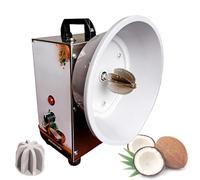 Rallador eléctrico de coco con velocidades ajustables, cubierta antipolvo de hoja y pies estables para uso profesional en cocina