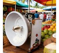 Rallador eléctrico de coco con velocidades ajustables y cubierta a prueba de polvo, raspador portátil de acero inoxidable para uso comercial