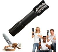 Rallador eléctrico de coco, inalámbrico, raspador y triturador de coco de mano con diseño antisalpicaduras y cuchillas de acero inoxidable para cocina, leche de coco, pescado (negro)