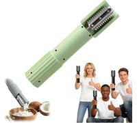 Rallador eléctrico de coco, inalámbrico, raspador y triturador de coco de mano con diseño antisalpicaduras y cuchillas de acero inoxidable para cocina, leche de coco, pescado (verde)