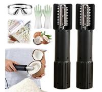 Rallador eléctrico de coco, raspador de coco portátil de mano, rallador giratorio automático antisalpicaduras, rodillo eléctrico de acero inoxidable