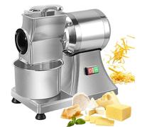 Rallador eléctrico de queso - 0.75hp 550w máquina de rallar comercial con contenedor para queso y chile, trituradora de salvado de pan de 88 libras/hora, acero inoxidable