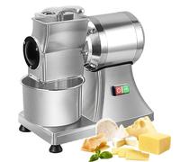 Rallador eléctrico de queso, alta capacidad, 88 libras/hora con cubo de acero inoxidable, perfecto para preparación de mantequilla de queso y salvado de pan