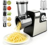 Rallador Electrico,Rallador de Queso,Cortador Verduras Electrico 5cuchillas | 250W 5 in 1procesador de alimentos Para Queso, Patatas, con Múltiples Cuchillas Ajustables