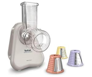 Rallador eléctrico Tefal DN853BE0 Fresh Express 3 conos intercambiables crema