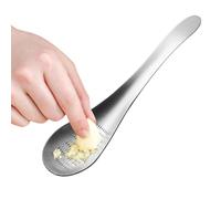 Rallador en forma de cuchara de acero inoxidable, molinillo de ajo y jengibre con rejilla fina, herramienta de cocina manual antioxidante para wasabi, nuez moscada, fruta, para cocinar en casa