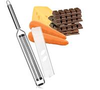 Rallador fino de cocina Robin Goods® - rallador de nuez moscada y vegetales crudos de acero inoxidable - rallador fino de ayuda de cocina (1 pieza - rallador plano - fino)