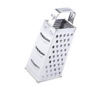 Rallador multiusos de acero inoxidable de 4 lados, diseño de mango plano para triturar, rebanar, rallar verduras, resistente al óxido, juego de rallador de cocina