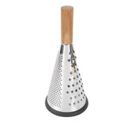 Rallador Queso con Mango - Molinillo Cocina Profesional 3 Caras en Acero Inoxidable, Madera Acacia | Cortador Universal 8 Pulgadas para Parmesano, Pasta Dura, Verduras, Jengibre y Fruta, Antióxido