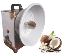 Rallador raspador de coco, máquina vertical de procesamiento de coco, 3 velocidades ajustables, asas y pies antideslizantes para uso comercial en tiendas y restaurantes