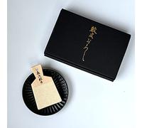 Rallador tradicional japonés para wasabi y jengibre con plato Minoyaki fabricado en Japón (con plato pequeño Minoyaki, plato negro y rallador tamaño pequeño)