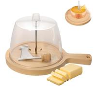 Rallador Y Cortador De Queso De Madera De Haya, Cortador Giratorio Manual De Queso, Cortadores De Queso Para Bloques, Rueda De Madera Para Queso Duro Y Blando, Para Mantequilla Y Chocolate
