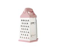 Rallador y pelador multifuncional en dados, herramienta de cocina de acero inoxidable para frutas y verduras, ABS duradero + PP + TPR, utensilios de cocina ideales para cocinar en casa (rosa)