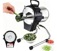 Rallador y picador eléctrico de verduras, grosor ajustable, motor de alta velocidad, fácil de limpiar, para varias verduras e ingredientes