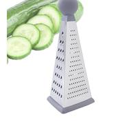 Ralladores para cocina, contenedor de rallador de queso de mano de acero inoxidable, rallador de caja de cocina versátil, triturador de queso triangular para rebanar, picar