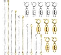 Rallonges de collier pour femmes - 20 rallonges de collier | Loisirs créatifs et accessories pour la fabricación de pulseras, le remplacement et la réparation de chaînes, colliers, bracelets de chevi