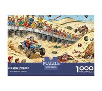 Rally de Buggies en Dunas de Arena Puzzle De Madera Impermeable DIY Puzzles De 1000 Piezas para Adultos Colorido Rompecabezas Juegos Desafiantes
