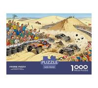 Rally de Buggies en Dunas de Arena Puzzle De Madera Impermeable Puzzles De 1000 Piezas Regalos para Adultos Imposible Rompecabezas Juegos Educativos