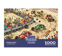 Rally de Buggies en Dunas de Arena Puzzle De Madera Impermeable Puzzles De 1000 Piezas Regalos para Adultos Imposible Rompecabezas Decoración del Hogar