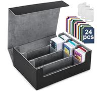 Ralout Estuche para Cartas coleccionables de más de 1800 Unidades, Almacenamiento de Tarjetas MTG, Caja de Almacenamiento de Cuero con Cierre magnético para Magic Commander, MTG, YuGiOh, PKM y