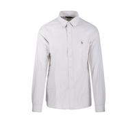 Tan Camisa oxford de rayas Custom Fit L