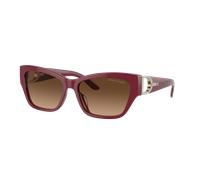 Ralph Lauren Mujer Sunglass RL8206U The Audrey - Color del Marco: Opalino brillante y rojo burdeos, Color de la Lente: Marrón Degradado