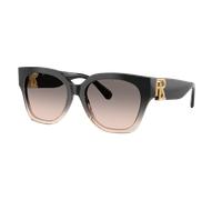 Ralph Lauren Mujer Sunglass The Overszed Ricky - Color del Marco: Shiny Grad Black/Transp Beige, Color de la Lente: Rosa y gris degradado