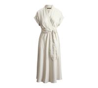 Ralph Lauren - Vestido Midi Cruzado con Cuello en V a Rayas - Dresses - Mujer - Beige - XL -