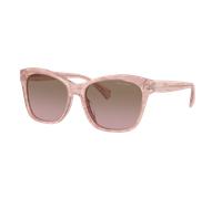 Ralph Mujer Sunglass RA5310U - Color del Marco: Rosa a rayas brillante, Color de la Lente: Marrón y rosado