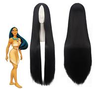 Ralph Rompe el Internet Cosplay Peluca Princesa Rapunzel Belle Aurora Mérida Moana Cenicienta Jasmine Ariel Tiana Pocahontas