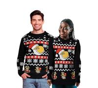 Ralph Ruthe Jersey de Navidad unisex - Invierno Jersey Sudadera Ugly Christmas Sweater Navidad para hombre y mujer Negro, Negro , S