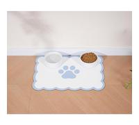 Ralxion Tapete festoneado de alimentación para perros, tapetes absorbentes para comida y cuenco de agua para perros, dispensador, bonito y elegante mantel individual estético para mascotas, para