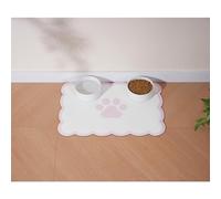 Ralxion Tapete festoneado de alimentación para perros, tapetes absorbentes para cuenco de comida y agua para perros, dispensador, bonito y elegante mantel individual estético para perros, gatos,