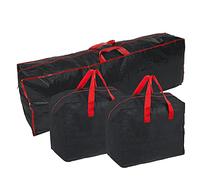 Ram® 3 bolsas grandes para árbol de Navidad con 2 bolsas de decoración con cremallera, impermeables, para árbol de Navidad y bolsa de decoración