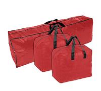 Ram® - Bolsa para árbol de Navidad (3 unidades, resistente al agua), color rojo