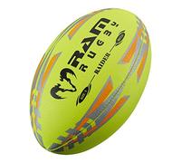 Ram Juego de pelotas de rugby - 15 pelotas de partido Raider + bolsa transpirable (Fluoro, 5)
