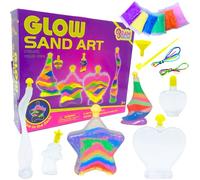 Ram® Make Your Own Glow in The Dark - Botellas de arena con purpurina para niños que brillan en la oscuridad, kit de manualidades