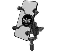 Ram Mounts (ram-b-176-a-un7u) - Soporte para colocar el móvil mientras conduces con brazos cortos ajustables y X-Grip universal.