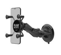 RAM Mounts X-Grip Phone Mount with RAM Twist-Lock Suction Cup RAM-B-166-UN7U with Medium Arm for Vehicle Windshields