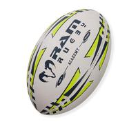Ram Rugby Academy Trainer - Pelota de rugby (tamaño 3) de 3 capas, pelota de entrenamiento de rugby de calidad de club, agarre 3D para un máximo control de paso y captura, adecuada para jóvenes, niños