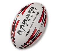 Ram Rugby Balón de rugby profesional de entrenamiento - agarre 3D - Absolute Top Producto pelotas de rugby nr. 1 en Inglaterra (rojo, 5)