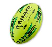Ram Rugby Gripper 2.0 Pro NEON - Pelota de rugby de entrenamiento, cosida a mano, construcción de 3 capas, vejiga de alta tecnología, válvula de vuelo de precisión, agarre 3D para un máximo control de