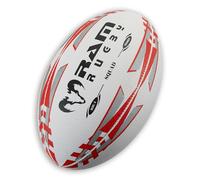 Ram Rugby - Pelota de rugby Squad Trainer (tamaño 5, 4 y 3), pelotas de entrenamiento de rugby de calidad de club, cosidas a mano, 3 capas, agarre 3D, para todas las edades; adultos, personas mayores,