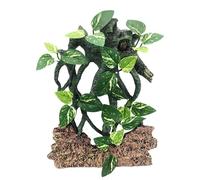Rama de árbol de reptil con ventosas, hojas artificiales para decoración de terrario de serpiente, juguetes de escalada de enriquecimiento forestal, accesorios de paisajismo de hábitat