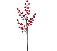 Rama de bayas de acebo artificiales con spray de espuma de acebo, tallo de bayas de Navidad de 41 cm para relleno de corona de invierno, tallo de centro de mesa de vacaciones y decoración floral
